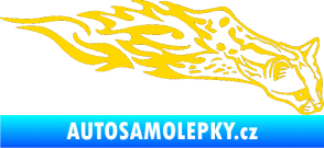 Samolepka Animal flames 080 pravá gepard jasně žlutá
