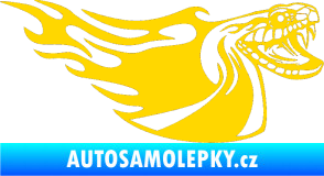 Samolepka Animal flames 082 pravá kobra jasně žlutá