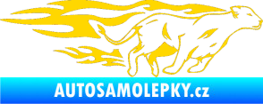 Samolepka Animal flames 084 pravá lvice jasně žlutá