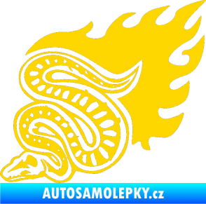 Samolepka Animal flames 086 levá had jasně žlutá