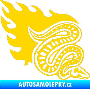 Samolepka Animal flames 086 pravá had jasně žlutá