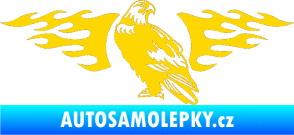 Samolepka Animal flames 094 levá orel jasně žlutá
