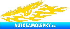Samolepka Animal flames 097 levá orel jasně žlutá
