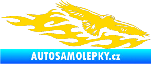 Samolepka Animal flames 097 pravá orel jasně žlutá