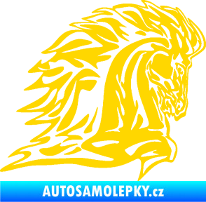 Samolepka Animal flames 101 pravá kůň jasně žlutá