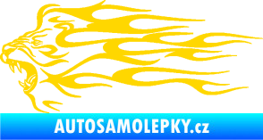Samolepka Animal flames 103 levá lev jasně žlutá
