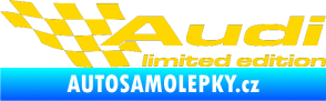 Samolepka Audi limited edition levá jasně žlutá