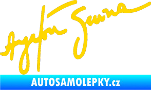 Samolepka Podpis Ayrton Senna jasně žlutá