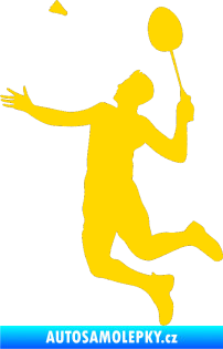 Samolepka Badminton 001 levá jasně žlutá