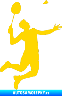 Samolepka Badminton 001 pravá jasně žlutá