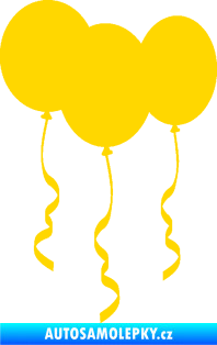 Samolepka Balonky jasně žlutá