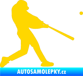 Samolepka Baseball 001 pravá jasně žlutá