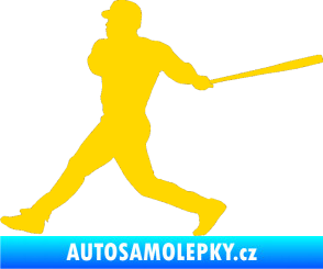Samolepka Baseball 002 levá jasně žlutá