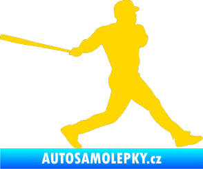Samolepka Baseball 002 pravá jasně žlutá