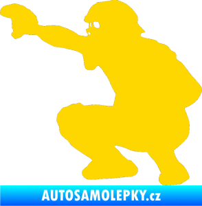 Samolepka Baseball 005 levá jasně žlutá