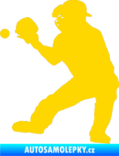 Samolepka Baseball 007 levá jasně žlutá