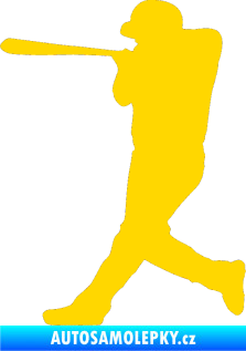 Samolepka Baseball 009 levá jasně žlutá