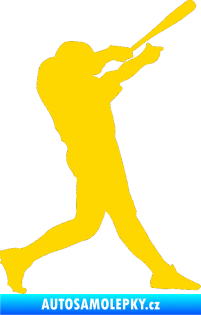 Samolepka Baseball 011 pravá jasně žlutá
