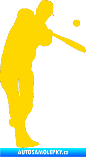 Samolepka Baseball 012 pravá jasně žlutá