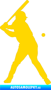 Samolepka Baseball 013 pravá jasně žlutá
