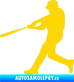 Samolepka Baseball 014 levá jasně žlutá