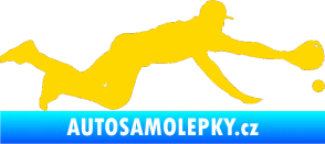 Samolepka Baseball 015 pravá jasně žlutá