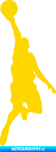 Samolepka Basketbal 004 levá jasně žlutá
