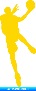 Samolepka Basketbal 006 pravá jasně žlutá