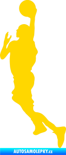 Samolepka Basketbal 007 levá jasně žlutá