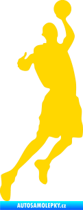 Samolepka Basketbal 008 pravá jasně žlutá