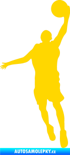 Samolepka Basketbal 009 levá jasně žlutá