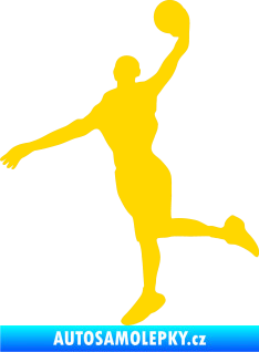 Samolepka Basketbal 012 levá jasně žlutá