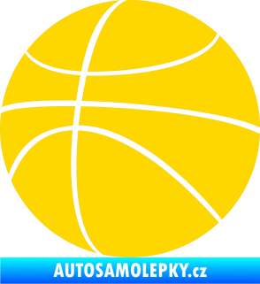 Samolepka Basketbalový míč 001 jasně žlutá