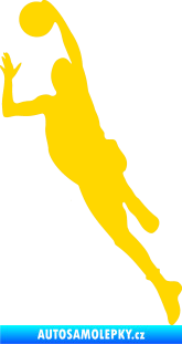Samolepka Basketbal 003 levá jasně žlutá