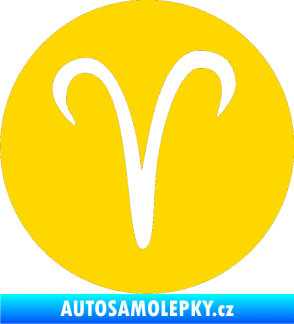 Samolepka Beran zvěrokruh 001 - horoskop jasně žlutá
