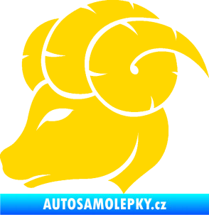 Samolepka Beran zvěrokruh 002 levá jasně žlutá