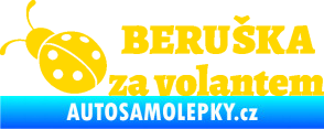 Samolepka Beruška za volantem jasně žlutá