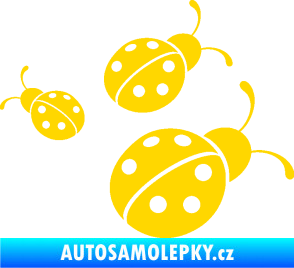 Samolepka Berušky 001 pravá jasně žlutá