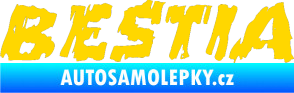 Samolepka Bestia jasně žlutá