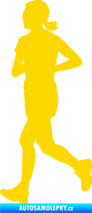 Samolepka Běžkyně 001 levá jogging jasně žlutá