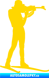 Samolepka Biatlon 003 pravá jasně žlutá