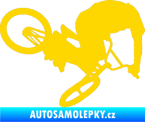 Samolepka Biker 001 pravá jasně žlutá
