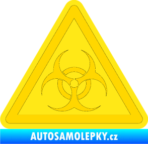 Samolepka Biohazard barevný trojúhelník jasně žlutá