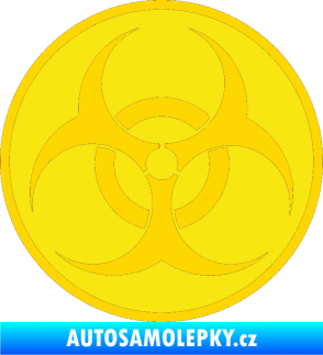 Samolepka Biohazard barevný  jasně žlutá