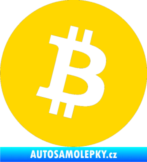 Samolepka Bitcoin 001 jasně žlutá