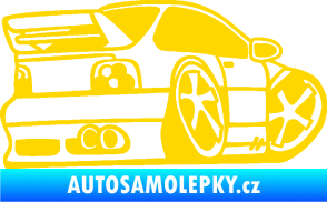 Samolepka BMW e46 karikatura pravá jasně žlutá