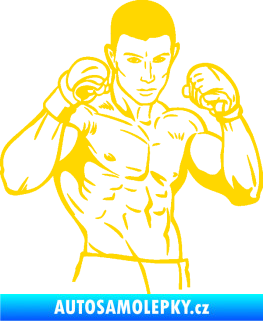Samolepka Boxer 003 pravá jasně žlutá