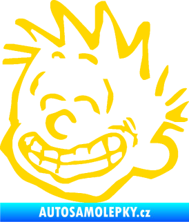 Samolepka Boy s úsměvem levá jasně žlutá