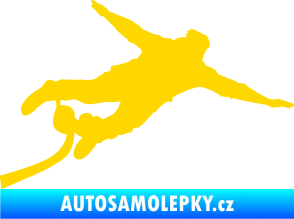 Samolepka Bungee jumping 001 pravá jasně žlutá