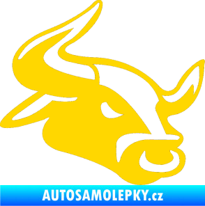 Samolepka Býk 001 pravá jasně žlutá